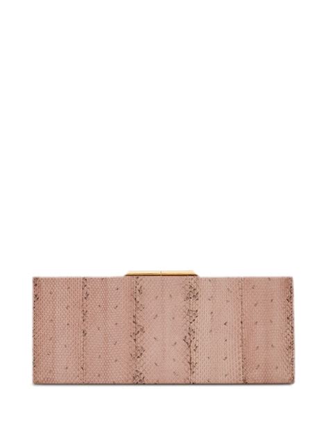 saint laurent snakeskin clutch